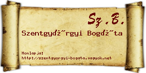 Szentgyörgyi Bogáta névjegykártya